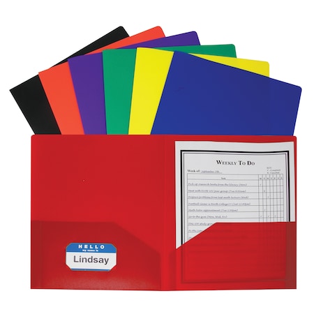 C-Line Products Two Pocket Poly Portfolios Folder, PK36 33950